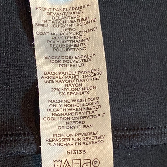 Ann Taylor Factory Faux Leather and Knit Legging Black Size XS - Picture 9 of 9